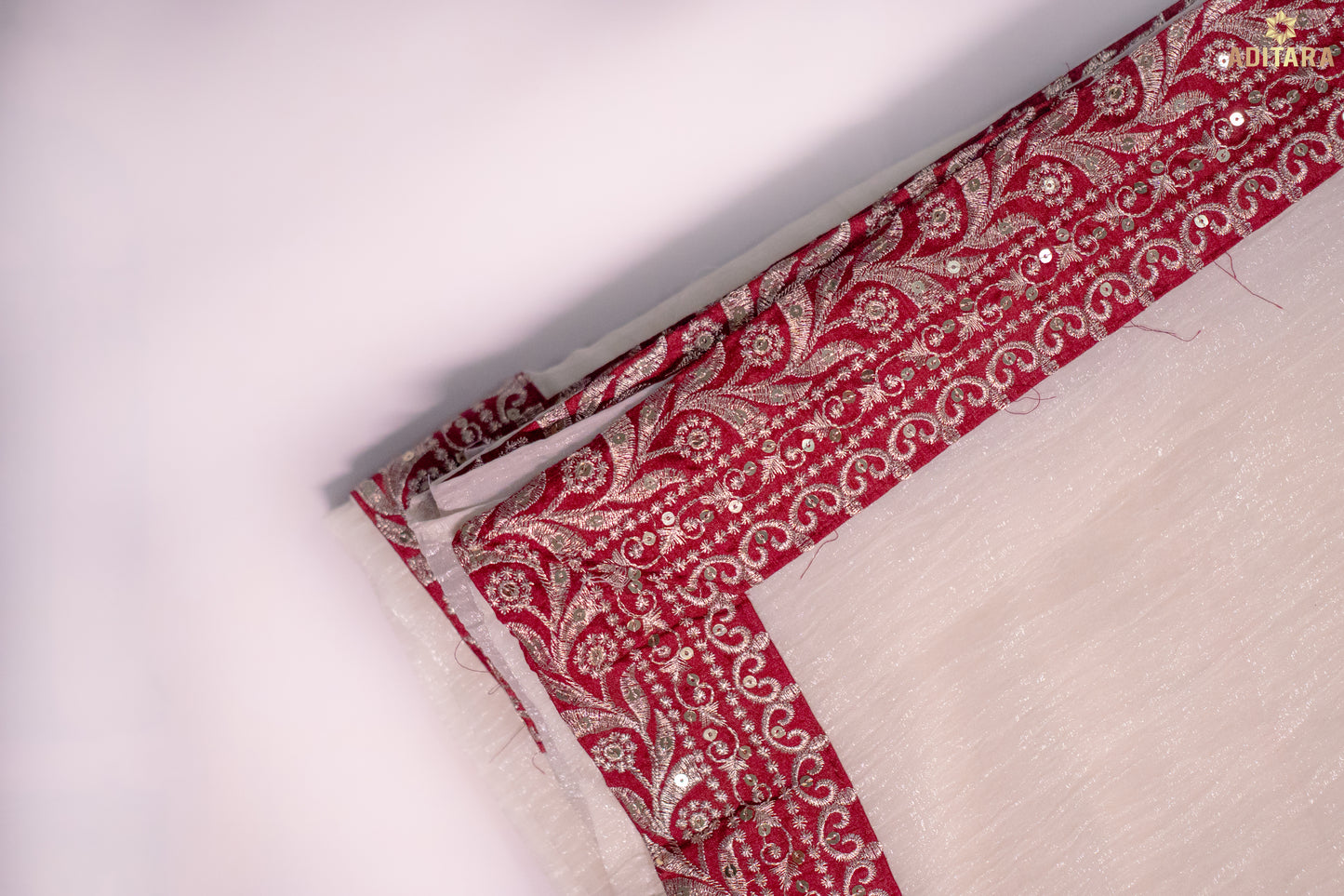 Crunchy Snow White - A Reception Look Saree