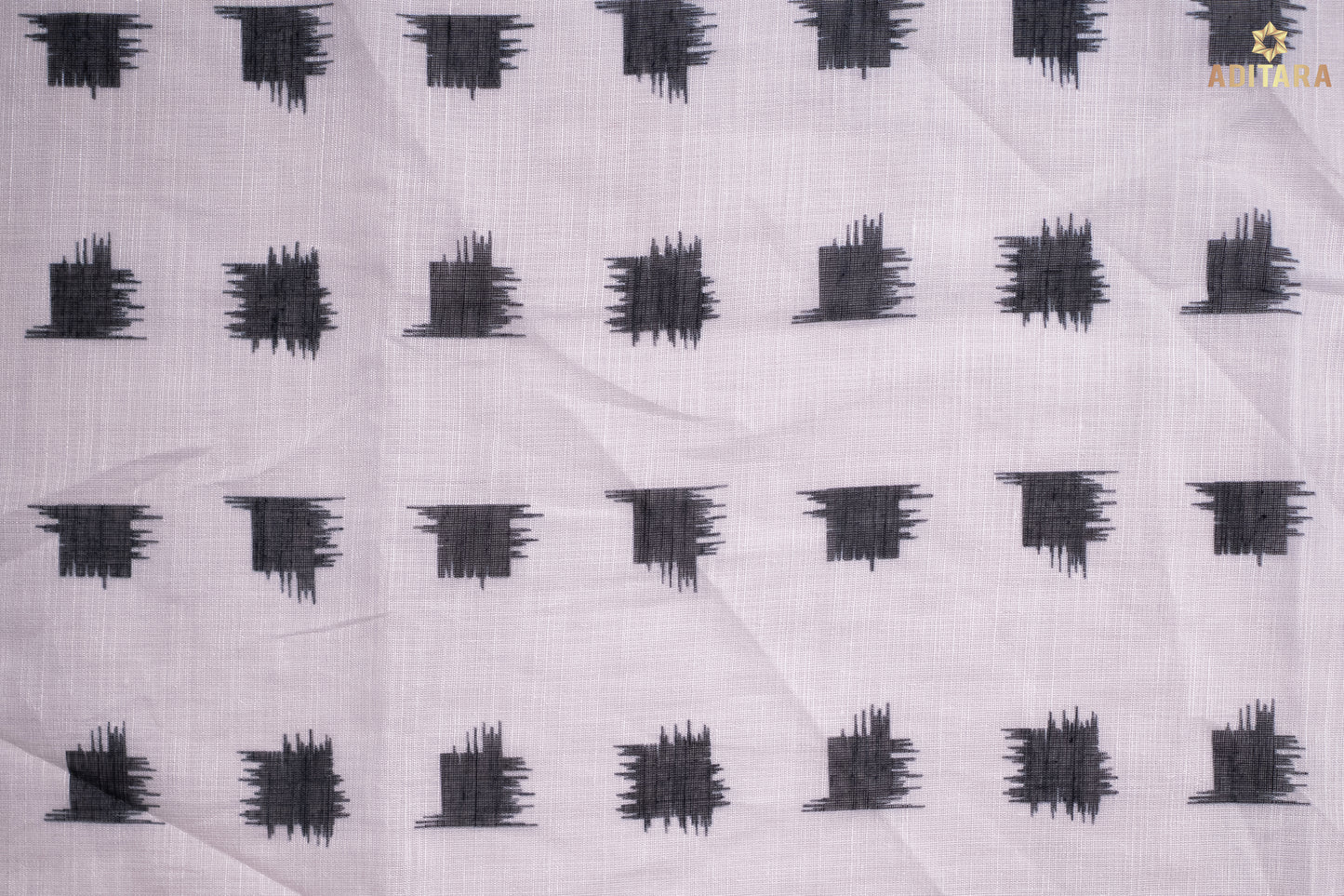 Linen Cotton Saree Black