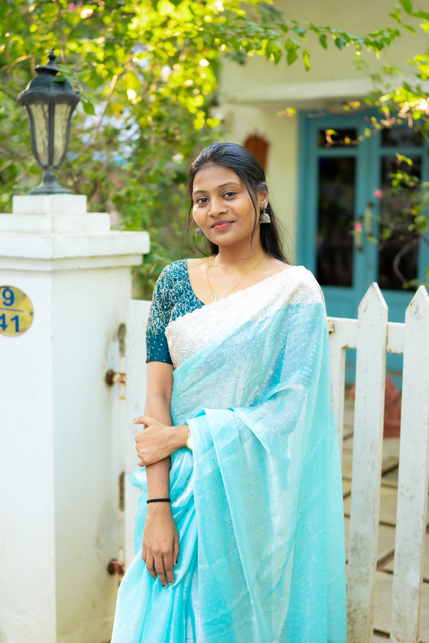 Radiance Chiffon Bright Pastel Blue