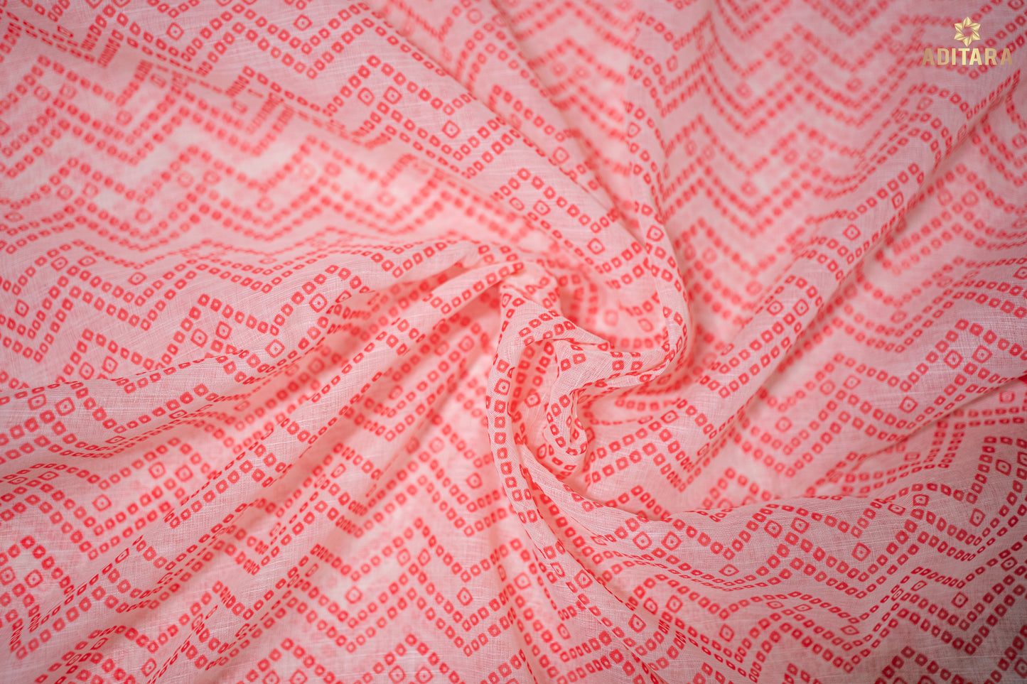 Linen Cotton Saree Peach