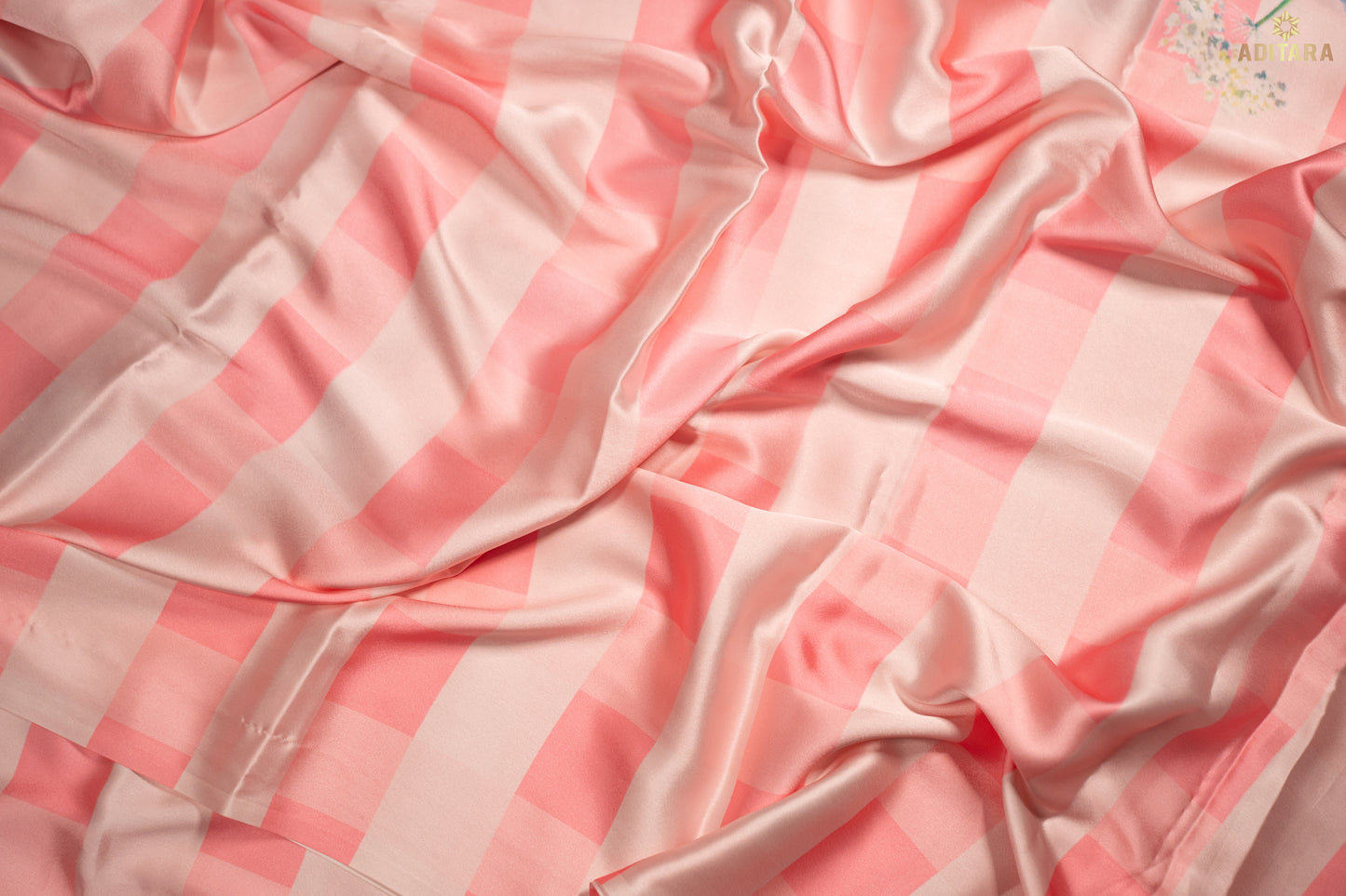 Rangoli – Satin Silk Saree in Pink and Sandal