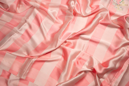 Rangoli – Satin Silk Saree in Pink and Sandal