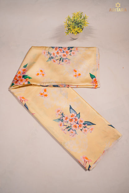 Vaibhava – Satin Silk Saree in Yellow