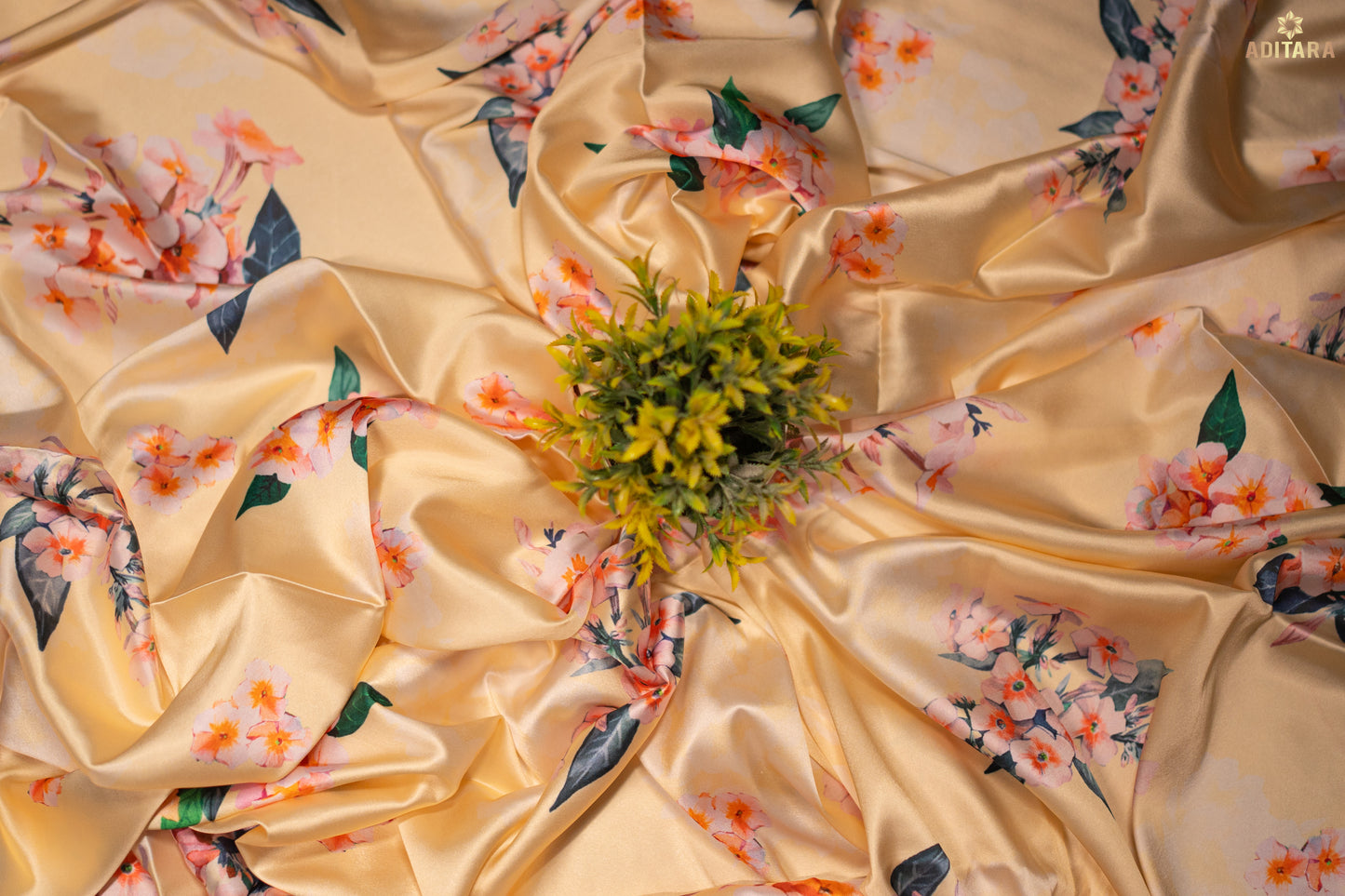 Vaibhava – Satin Silk Saree in Yellow